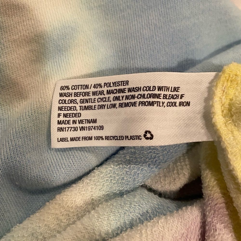 Colsie Tie Dye Cropped Sweatshirt Sz Large - Picture 7 of 9